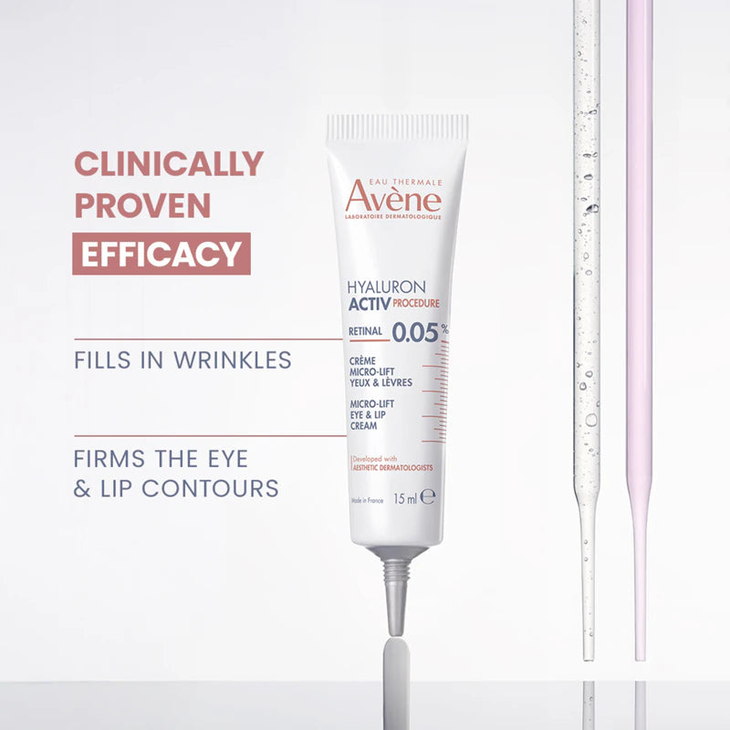 Eau Thermale Avène Hyaluron Activ Procedure Micro-Lift Crema Labbra e Occhi 15 ml