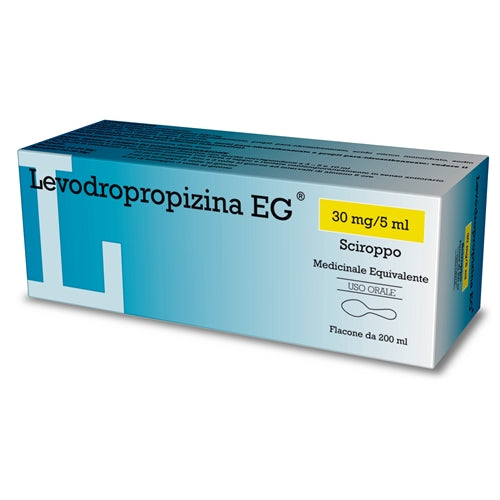 LEVODROPROPIZINA EG 30 MG/5 ML SCIROPPO - LEVODROPROPIZINA EG 30 MG/5 ML SCIROPPO