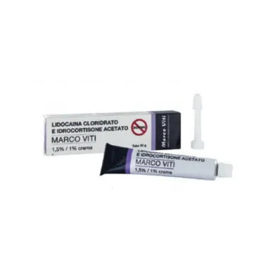 LIDOCAINA CLORIDRATO E IDROCORTISONE ACETATO MARCO VITI 15 MG/G + 10 MG/G CREMA RETTALE