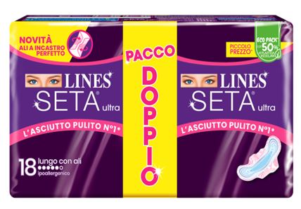 LINES SETA ULTRA ASSORBENTI LUNGO VP DWCT 18 PEZZI - LINES SETA ULTRA ASSORBENTI LUNGO VP DWCT 18 PEZZI