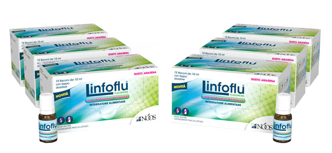 LINFOFLU MULTIPACK CONFEZIONE MULTIPLA DA 6 ASTUCCI X 15 FLACONI DA 10 ML - LINFOFLU MULTIPACK CONFEZIONE MULTIPLA DA 6 ASTUCCI X 15 FLACONI DA 10 ML