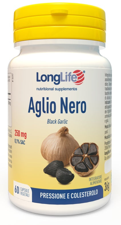LONGLIFE AGLIO NERO 60 CAPSULE VEGETALI - LONGLIFE AGLIO NERO 60 CAPSULE VEGETALI