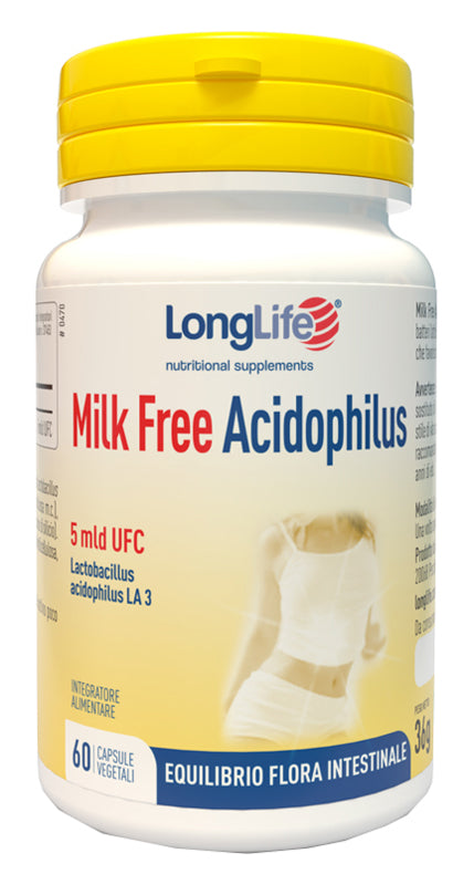 LONGLIFE MILK FREE ACIDOPHILUS 60 CAPSULE VEGETALI - LONGLIFE MILK FREE ACIDOPHILUS 60 CAPSULE VEGETALI