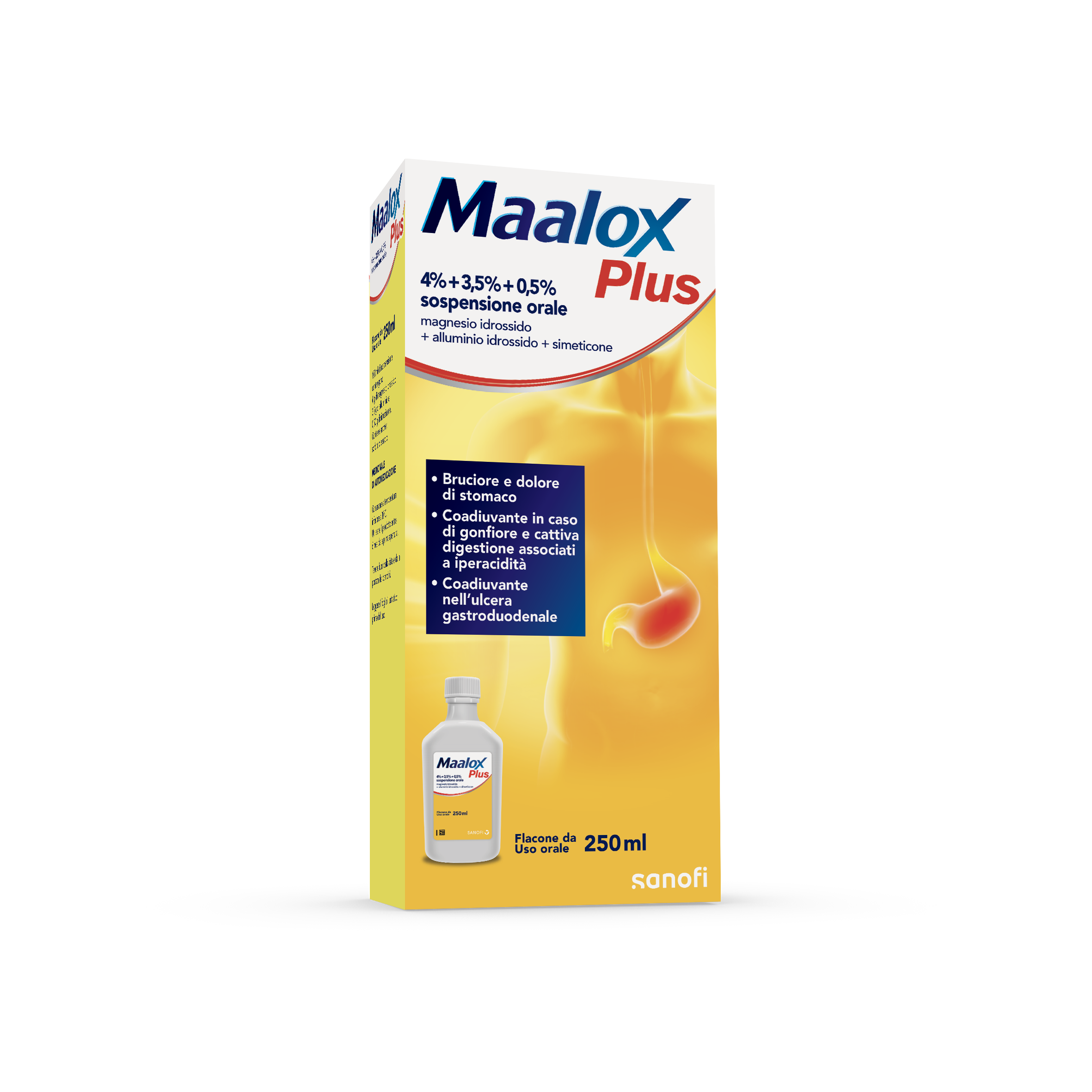 MAALOX PLUS 4% + 3,5% + 0,5% SOSPENSIONE ORALE AROMA LIMONE