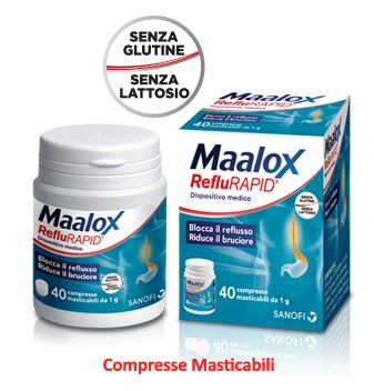 Maalox Reflurapid 40 Compresse Masticabili - Maalox Reflurapid 40 Compresse Masticabili