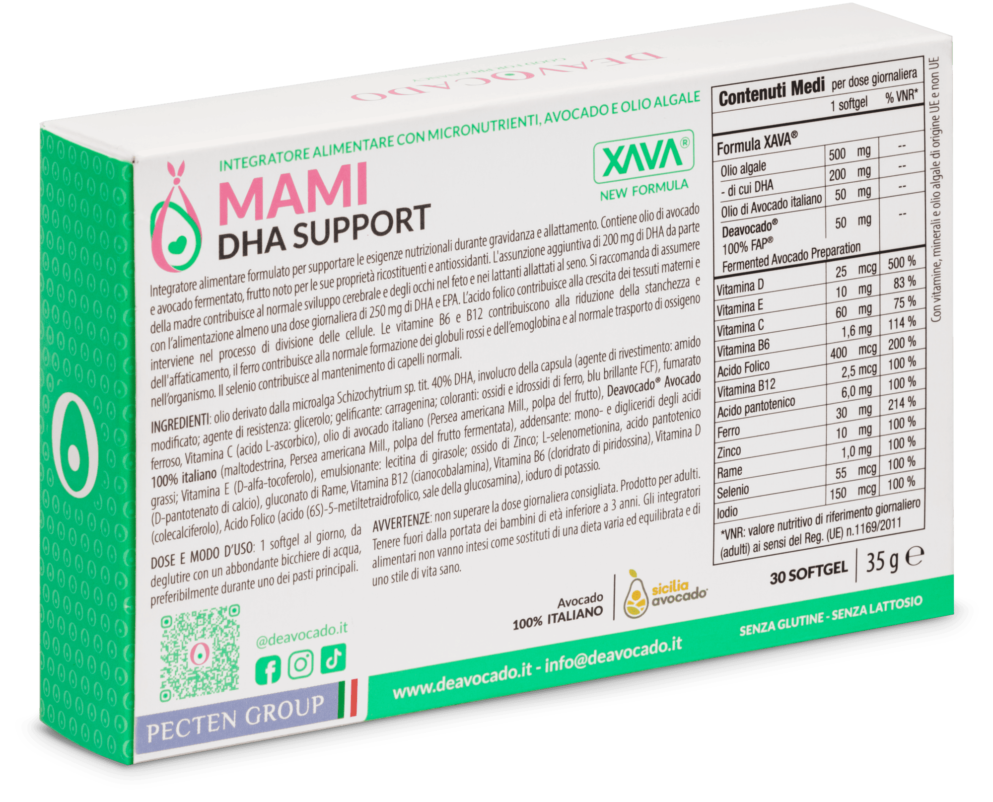 Deavocado MAMI Dha Support Gravidanza e Allattamento 30 softgel