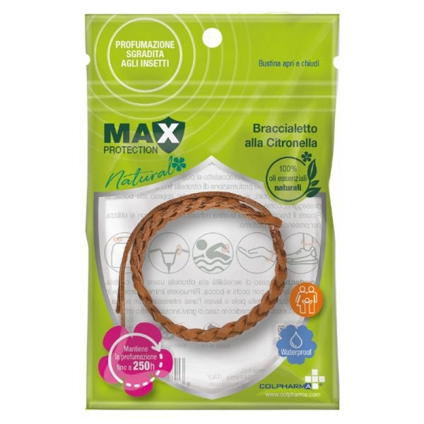 MAX PROTECTION BRACCIALETTO ALLA CITRONELLA ECOPELLE - MAX PROTECTION BRACCIALETTO ALLA CITRONELLA ECOPELLE