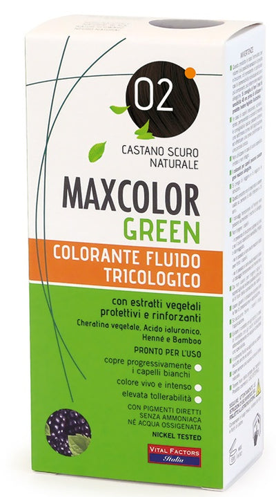 MAXCOLOR GREEN 02 CASTANO SCURO NATURALE 75 ML + BALSAMO 15ML