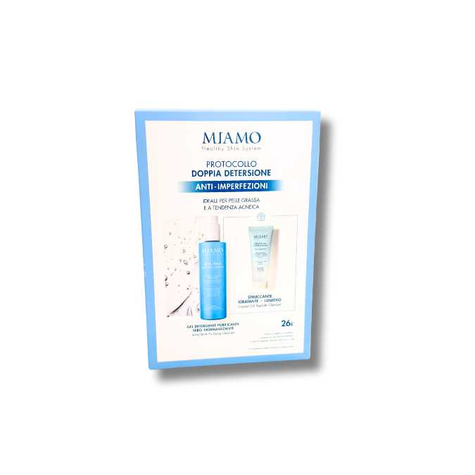 Miamo Doppia Detersione Anti-Imperfezioni Protocollo 1 Aha/Bha Purifying Cleanser 250 Ml + 1 Mini Crystal Oil 50 Ml