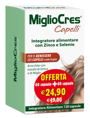 Migliocres Capsule 60 + 60 Capsule - Integratore Capelli e Unghie