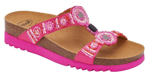 CALZATURA NEW BOGOTA' WEDGE SATIN+BEADS W FUCHSIA 40