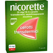 NICORETTE* 7 cerotti transdermici semitrasparenti - 10 mg/16 ore Smettere di fumare