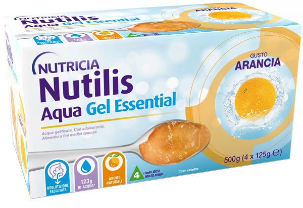 NUTILIS AQUA GEL ARANCIA 4 PEZZI DA 125 G - NUTILIS AQUA GEL ARANCIA 4 PEZZI DA 125 G