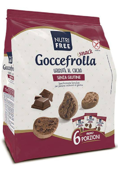 NUTRIFREE GOCCEFROLLA SNACK GOLOSITA' AL CACAO SENZA LATTOSIO 6 MONOPORZIONI DA 40 G