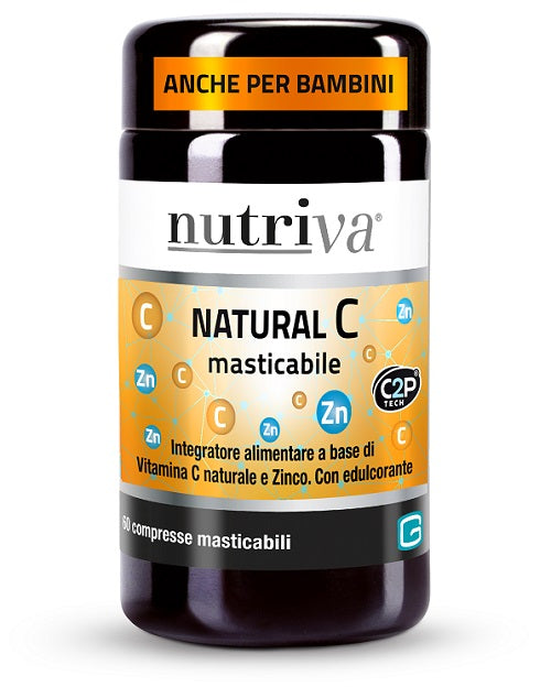 NUTRIVA NATURAL C 60 COMPRESSE MASTICABILI - NUTRIVA NATURAL C 60 COMPRESSE MASTICABILI