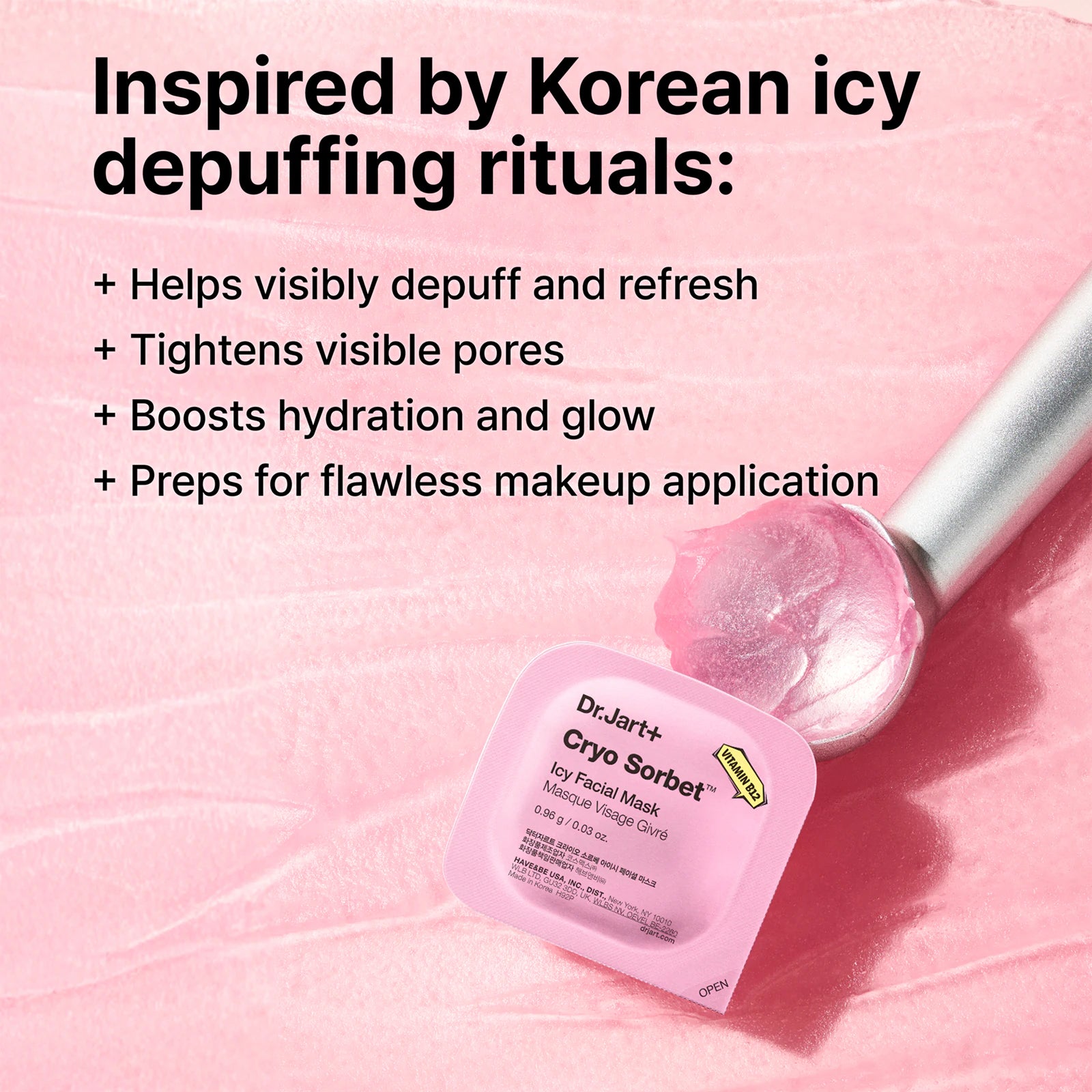Dr. Jart+ Cryo Sorbet Icy Facial Mask 4 pz