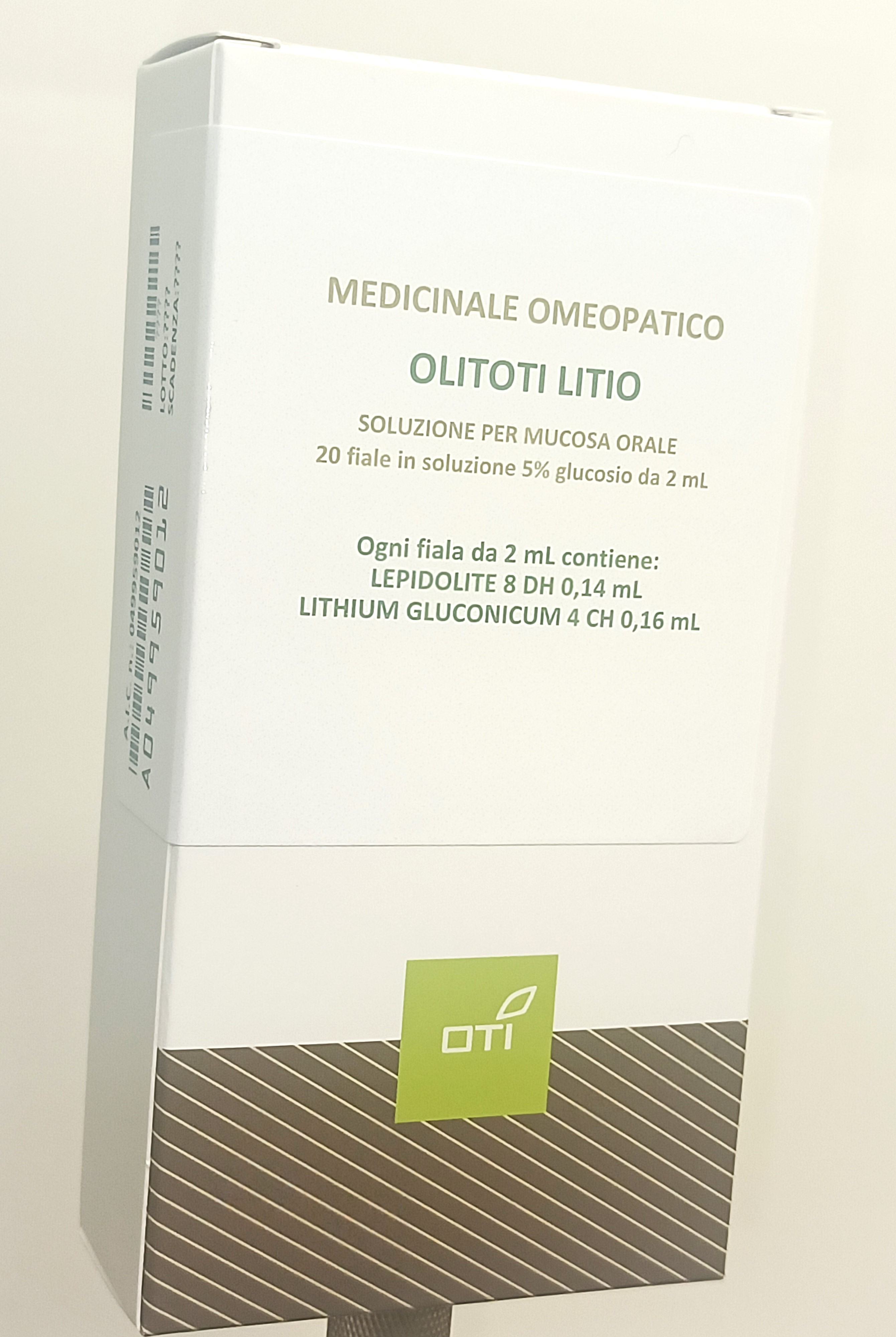 OLITOTI LITIO*orale 20 fiale 5% 2 ml con glucosio - OLITOTI LITIO*orale 20 fiale 5% 2 ml con glucosio