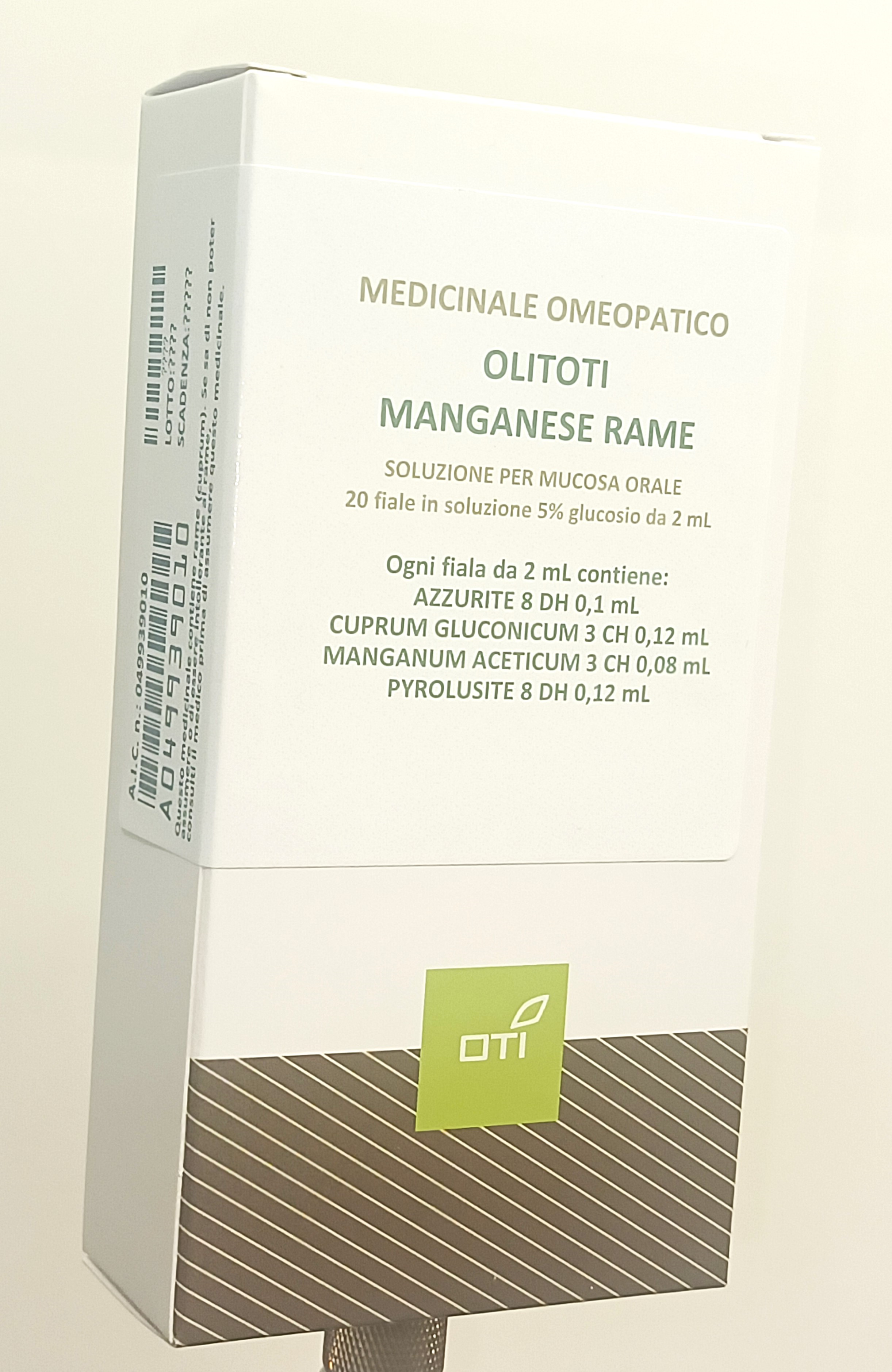 OLITOTI MANGANESE RAME*orale 20 fiale 5% 2 ml con glucosio