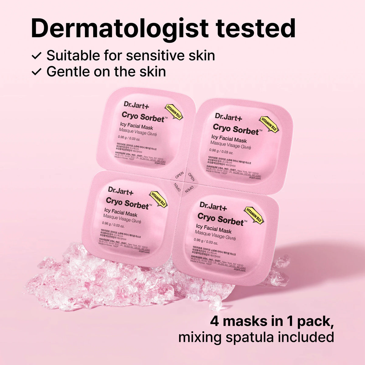 Dr. Jart+ Cryo Sorbet Icy Facial Mask 4 pz