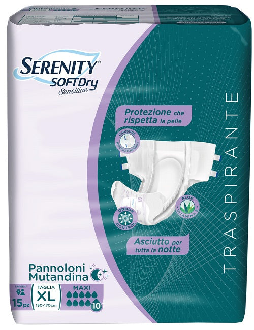 PANNOLONE MUTANDINA SERENITY SD SENSITIVE MAXI XL 15 PEZZI - PANNOLONE MUTANDINA SERENITY SD SENSITIVE MAXI XL 15 PEZZI