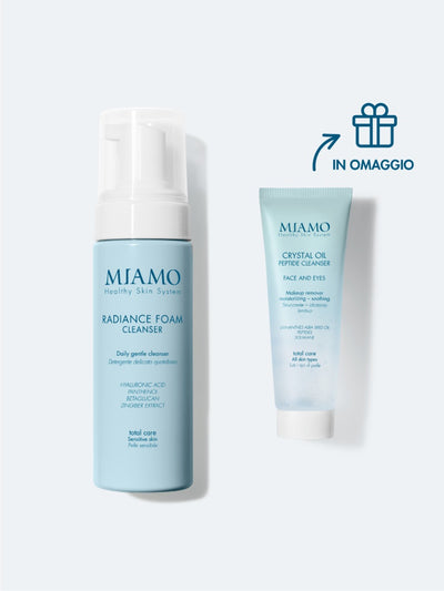 Miamo doppia Detersione Illuminante Protocollo 1 Radiance Foam Cleanser 150 Ml + 1 Mini Crystal Oil 50 Ml