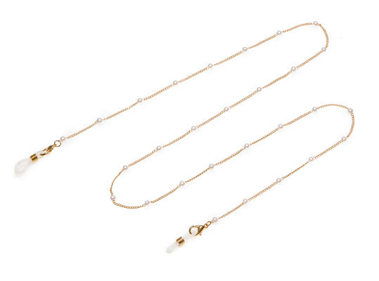 CONTACTA CATENINA OCCHIALI PERLE/ORO 1 PEZZO