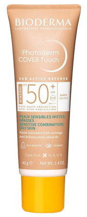 BIODERMA Photoderm COVER Touch Mineral Doré SPF50+ Crema viso solare colorata dorata coprente 40 ML