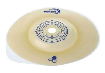 PLACCA PER COLOSTOMIA CONVESSA RITAGLIABILE AURUM2 DIAMETRO13-48 MM FLANGIA 70 MM 5 PEZZI