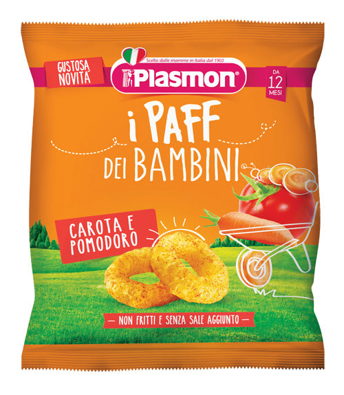 PLASMON DRY SNACK PAFF CAROTA POMODORO 15 G - PLASMON DRY SNACK PAFF CAROTA POMODORO 15 G