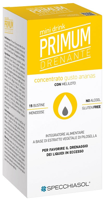 PRIMUM DRENANTE MINI DRINK ANANAS 15 BUSTINE - PRIMUM DRENANTE MINI DRINK ANANAS 15 BUSTINE