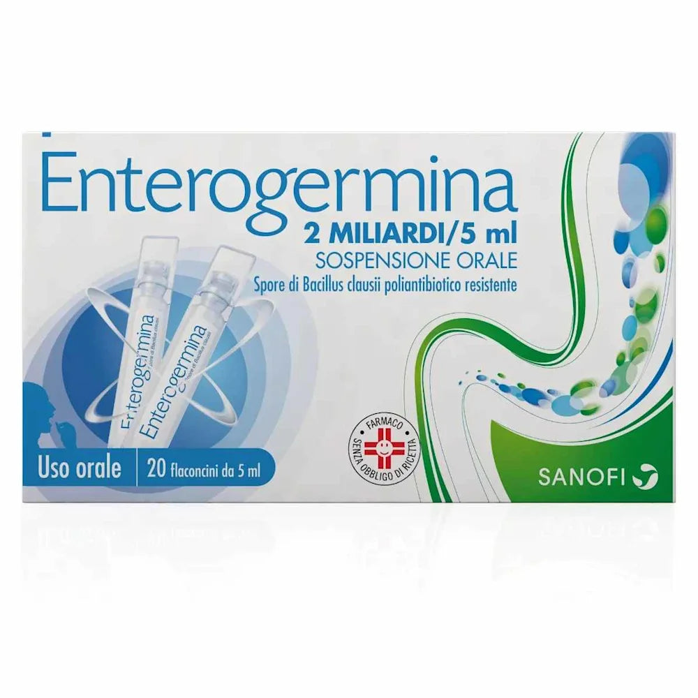 Enterogermina Sospensione Orale 20 flaconcini 2 mld/5 ml - Enterogermina Sospensione Orale 20 flaconcini 2 mld/5 ml
