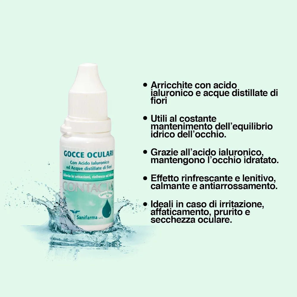 Contacta Gocce Oculari Yal 15ml con Acido Ialuronico 15ML Marchio CE