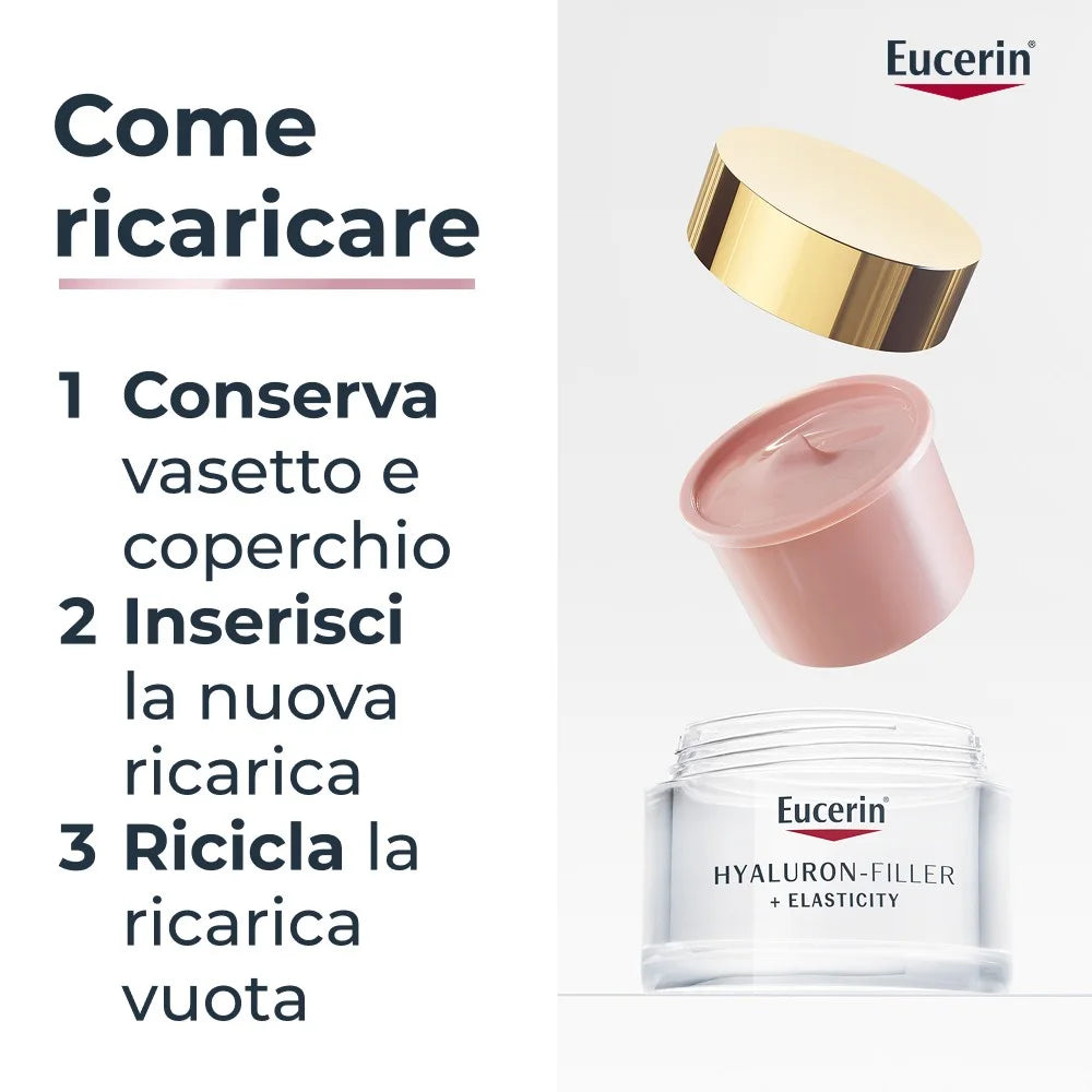 Eucerin Hyaluron-filler + Elasticity Crema Giorno Rosè Spf30 Ricarica 50ml