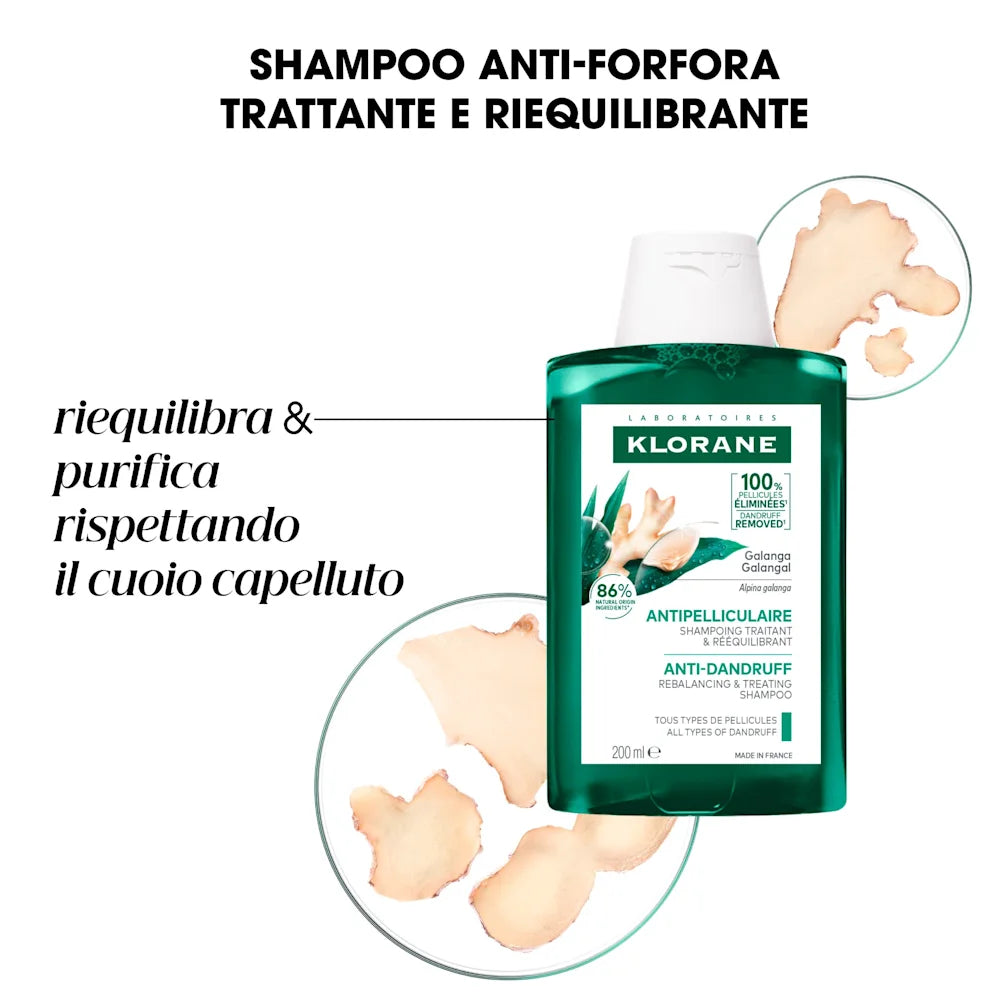 Klorane Shampoo Trattante E Riequilibrante Galanga Antiforfora 200ml