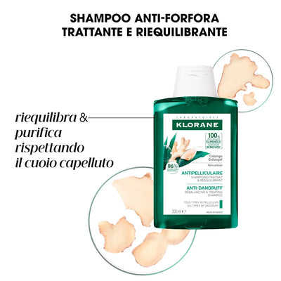 Klorane Shampoo Trattante E Riequilibrante Galanga Antiforfora 200ml