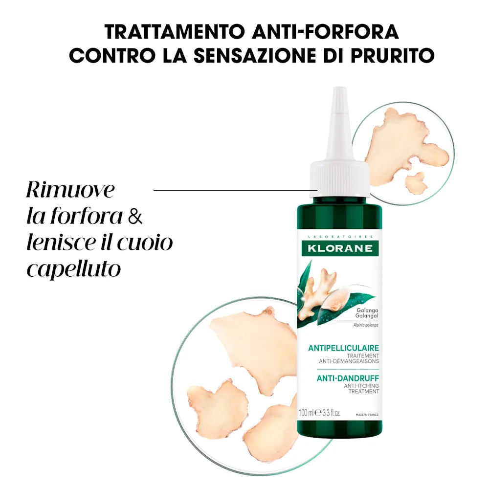 Klorane Anti-forfora Trattamento Contro La Sensazione Di Prurito Alla Galanga Forfora Secca E Grassa 100ml