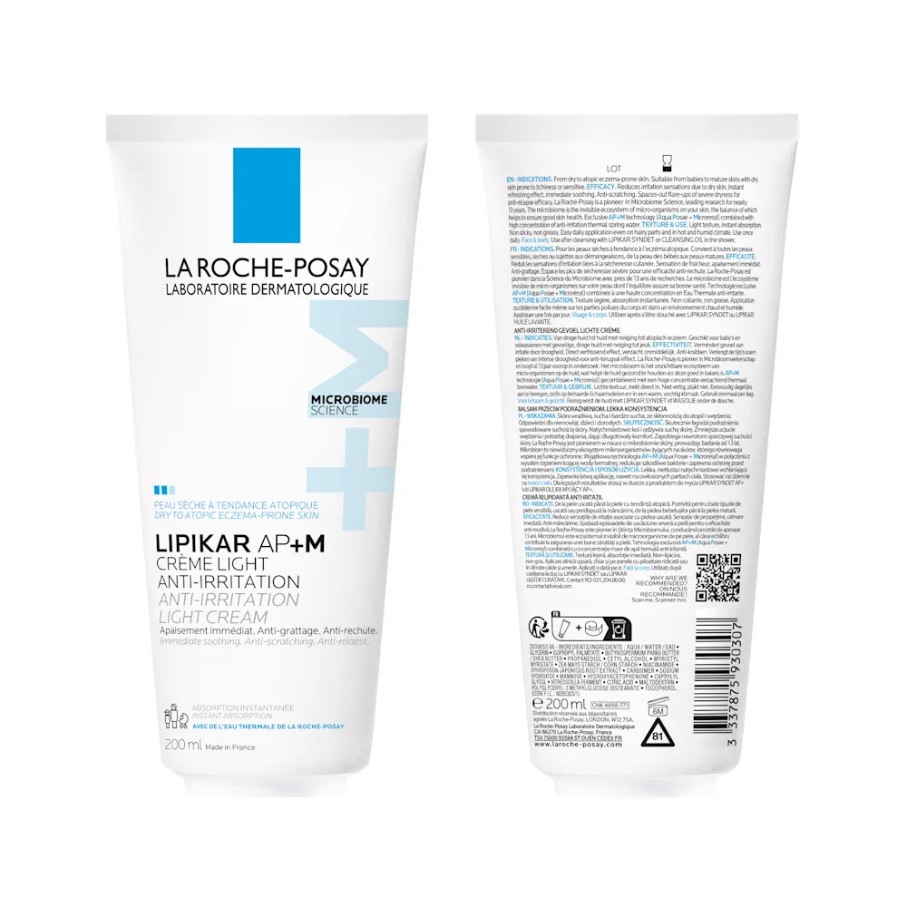 La Roche Posay Lipikar Balsamo Leggero Ap+m Idratante Per Pelle Secca 200ml