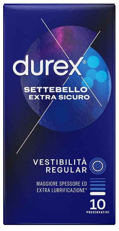 PROFILATTICO DUREX SETTEBELLO EXTRA SICURO 10 PEZZI - PROFILATTICO DUREX SETTEBELLO EXTRA SICURO 10 PEZZI