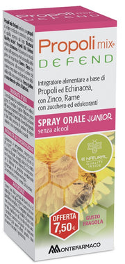 PROPOLI MIX DEFEND SPRAY ORALE JUNIOR ANALCOLICO 30 ML GUSTOFRAGOLA