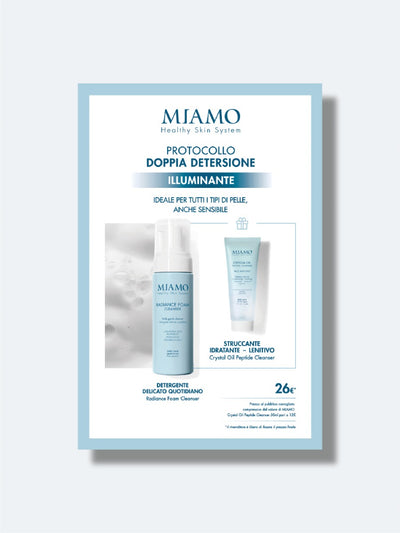 Miamo doppia Detersione Illuminante Protocollo 1 Radiance Foam Cleanser 150 Ml + 1 Mini Crystal Oil 50 Ml