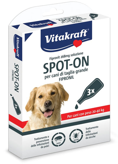 REPELT SPOT ON FIPRONIL PER CANE GRANDE 3 X 2,68 ML