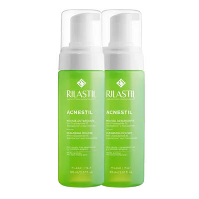 Rilastil Acnestil Mousse Detergente Pelli Impure Bipack 2 X 165ml