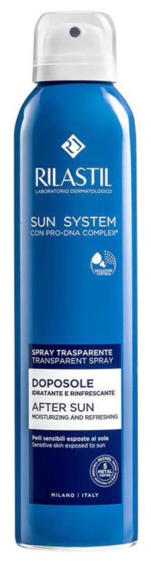 RILASTIL SUN SYSTEM DOPOSOLE SPRAY TRASPARENTE DOPOSOLE IDRATANTE E RINFRESCANTE 200 ML - RILASTIL SUN SYSTEM DOPOSOLE SPRAY TRASPARENTE DOPOSOLE IDRATANTE E RINFRESCANTE 200 ML