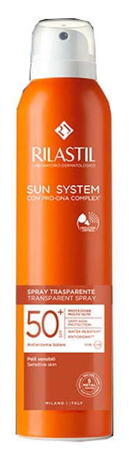RILASTIL SUN SYSTEM TRASPARENT SPRAY SPF50+ 200 ML - RILASTIL SUN SYSTEM TRASPARENT SPRAY SPF50+ 200 ML