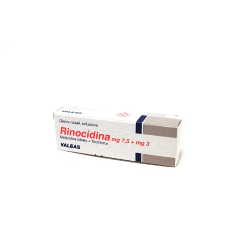 RINOCIDINA MG 7,5 + MG 3 GOCCE NASALI, SOLUZIONE. - RINOCIDINA MG 7,5 + MG 3 GOCCE NASALI, SOLUZIONE.