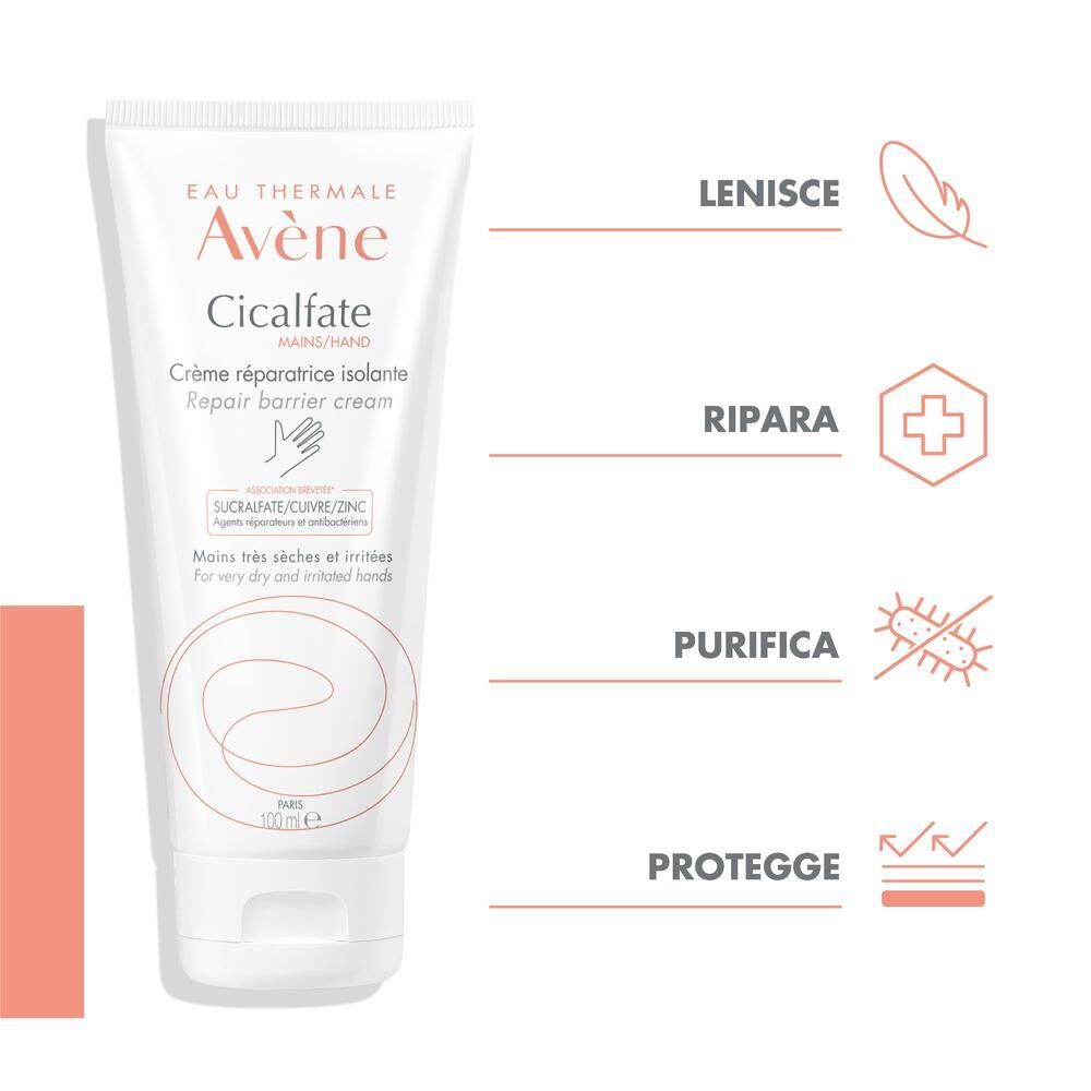 Eau Thermale Avène Cicalfate Crema Mani Ristrutturante Barriera 100 ml