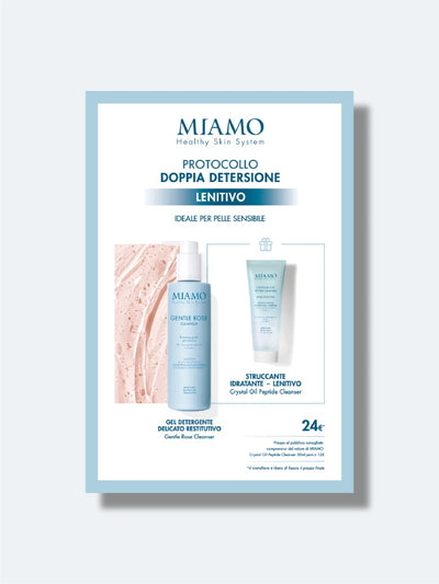 Miamo Doppia Detersione Lenitivo Protocollo 1 Gentle Rose Cleanser 250 Ml + 1 Mini Crystal Oil 50 Ml