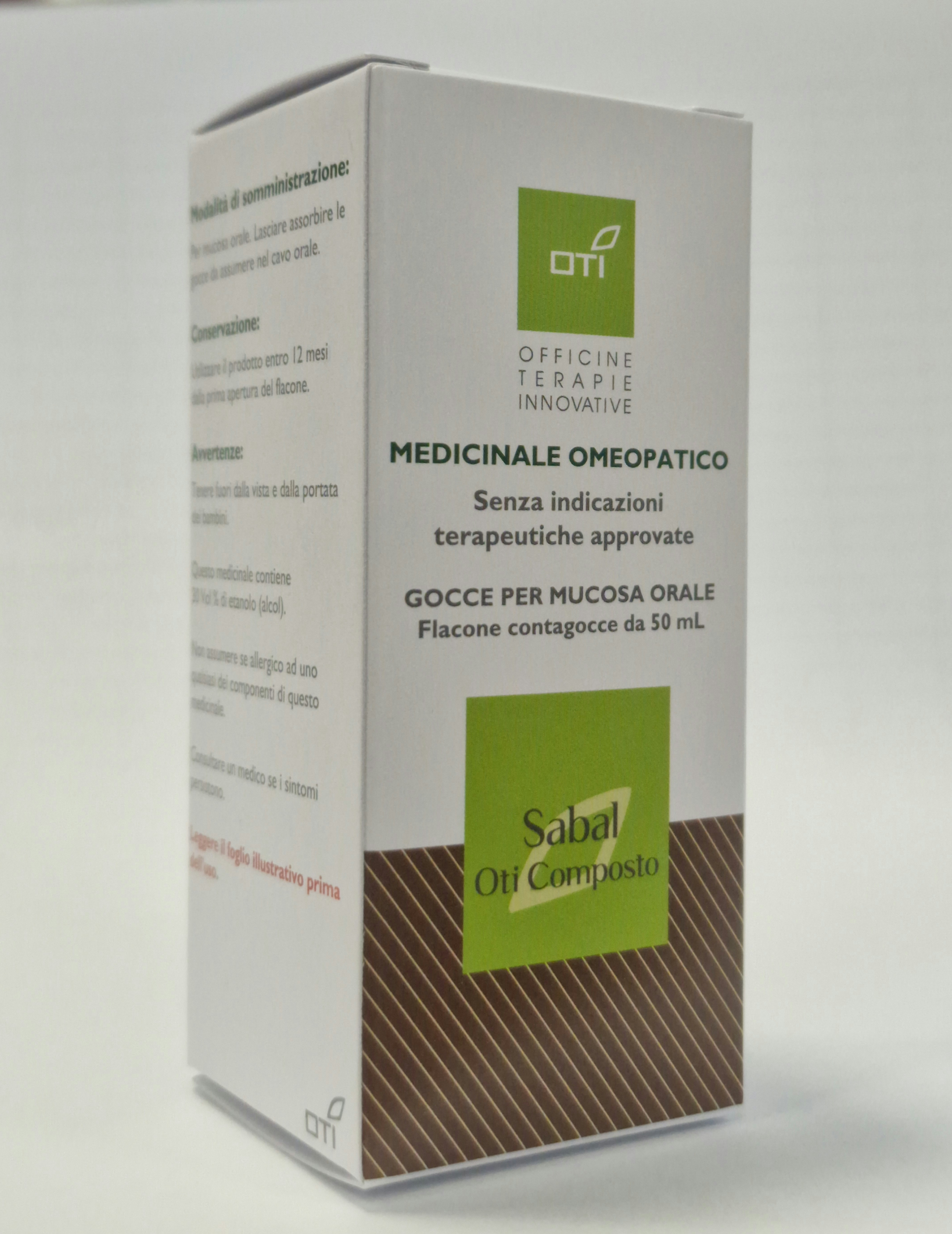 SABAL OTI COMPOSTO*orale gtt 50 ml in soluzione idroalcolicaal 30% V/V