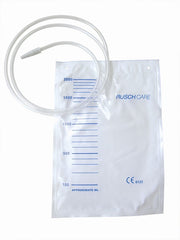 SACCA DI DRENAGGIO LETTO PER INCONTINENZA 2000ML IN PVC CONTUBO DI RACCORDO 90CM DIAMETRO 5X7MM MONOUSO 30 PEZZI
