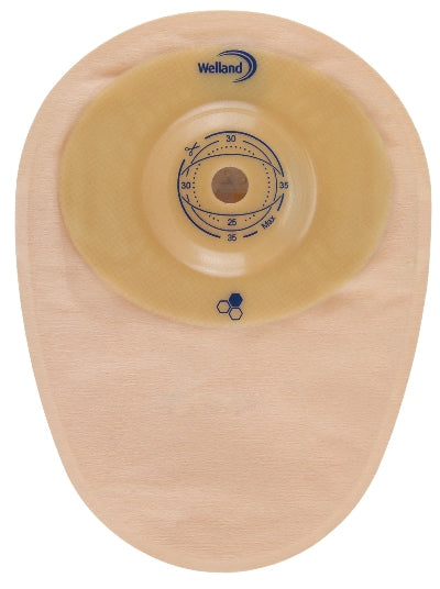 SACCA PER COLOSTOMIA WELLAND AURUM CONVEX COLO MIDI OPACA RITAGLIABILE DIAMETRO 13-35 MM INIZIO CONVESSITA' 35 MM 10 PEZZI